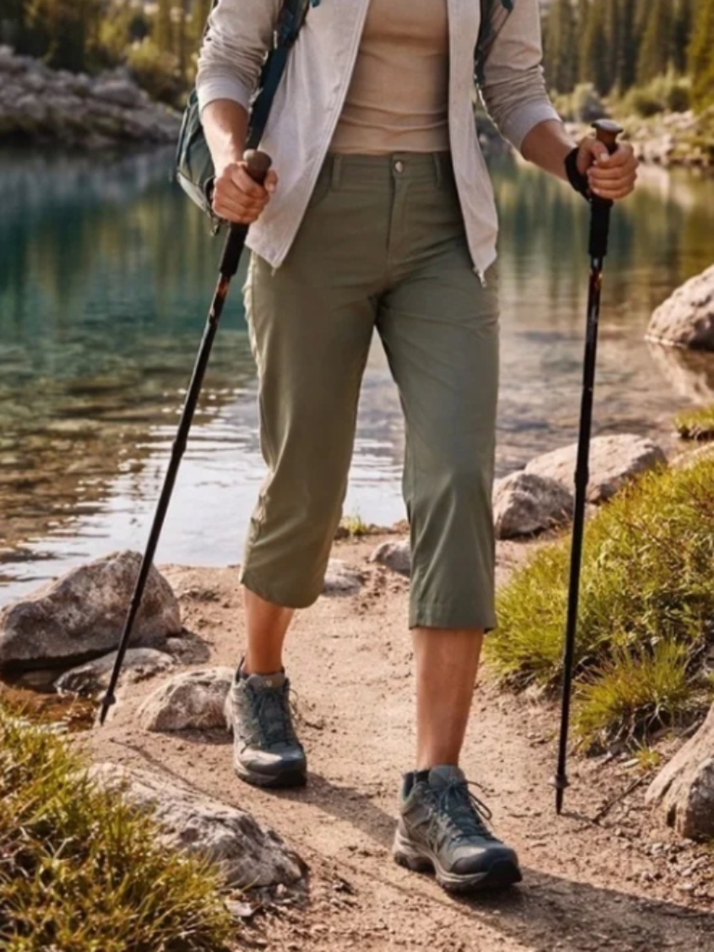 PATAGONIA All Out Capris Mission Green Size 4